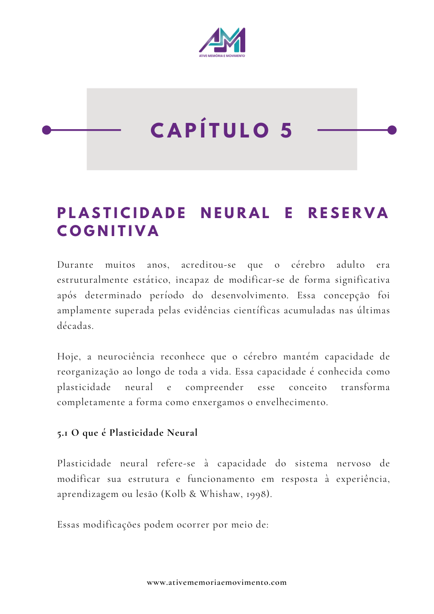 Página real do e-book: Plasticidade neural e reserva cognitiva