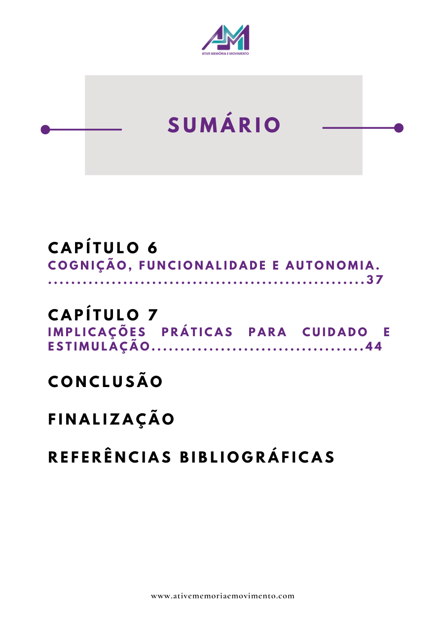 Página real do e-book: Sumário · capítulos 6 e 7